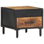 VIDAXL Table de chevet 40x40x35 cm Bois de manguier brut