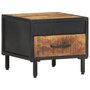 Voir la diapositive 1 : VIDAXL Table de chevet 40x40x35 cm Bois de manguier brut