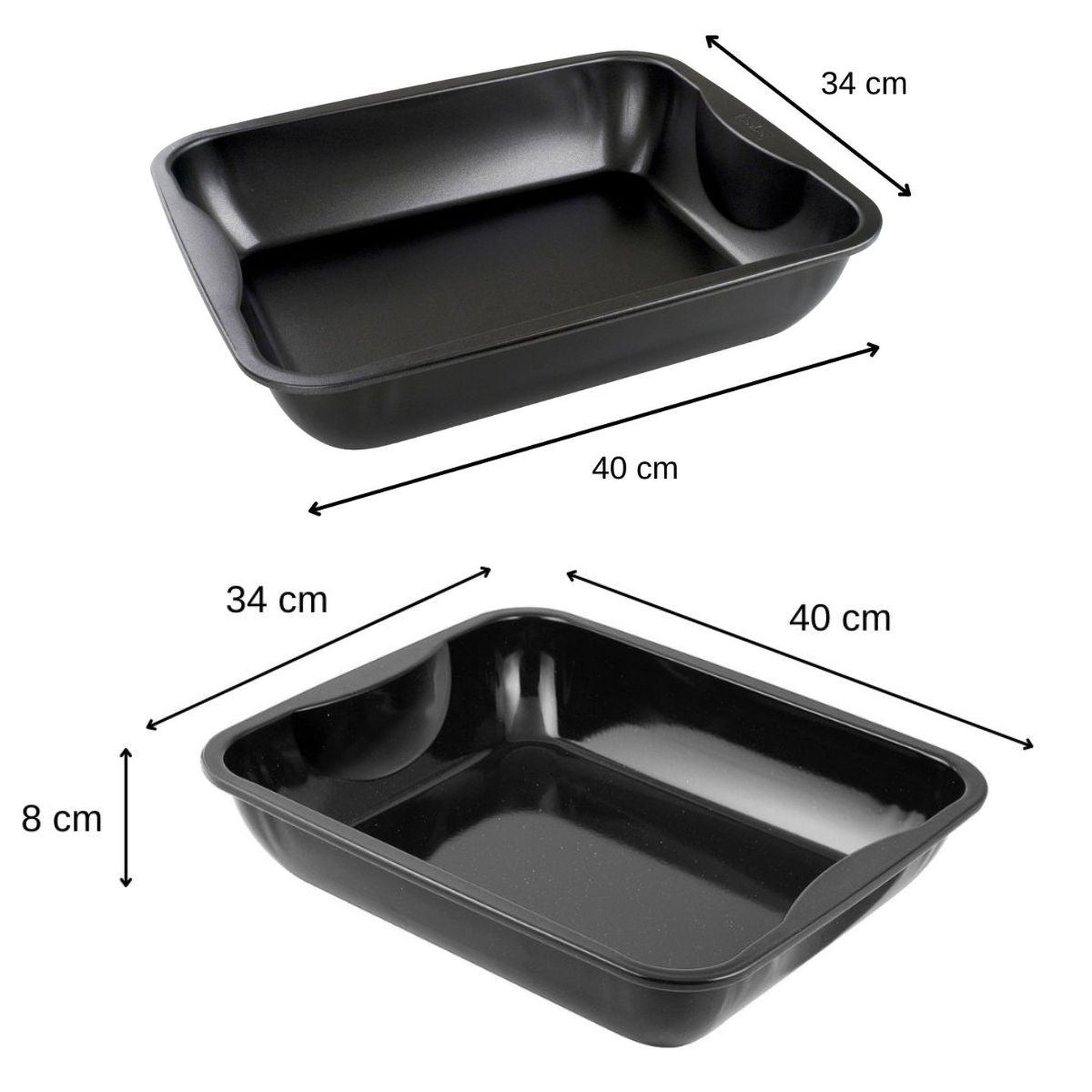 Voir la diapositive 4 : ZENKER Lot de 2 plats à four xxl rectangles 40 x 24 cm zenker special cooking