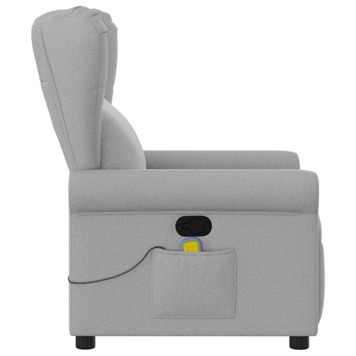 VIDAXL Fauteuil de massage inclinable gris nuage tissu
