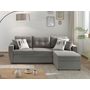 Voir la diapositive 2 : BEST MOBILIER Astoria - canapé d'angle réversible - convertible avec coffre - style contemporain- 4 places