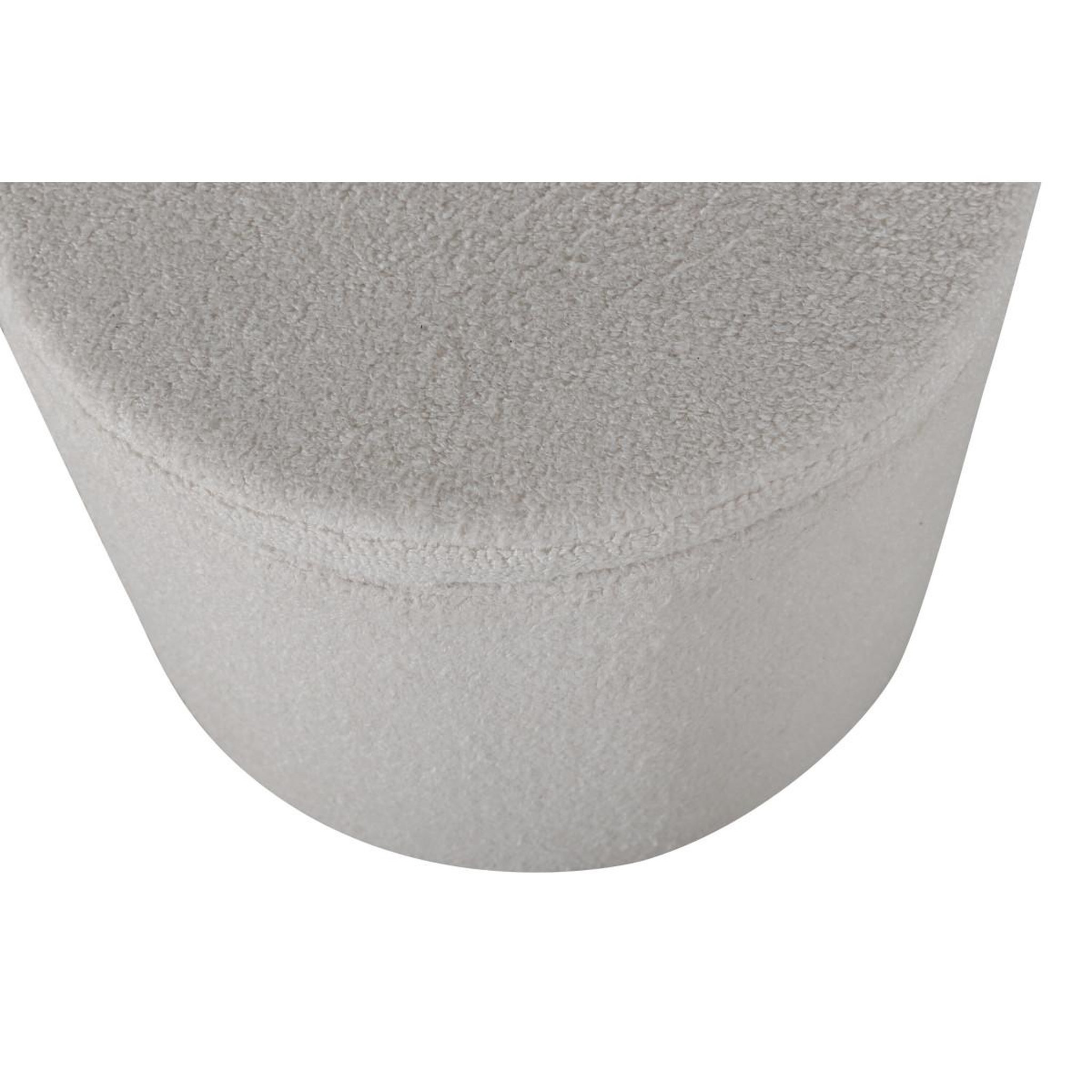 Voir la diapositive 3 : Paris Prix Pouf coffre tissu bouclette  dunken  51cm blanc