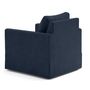 Voir la diapositive 6 : LISA DESIGN Serena - fauteuil déhoussable en velours texturé
