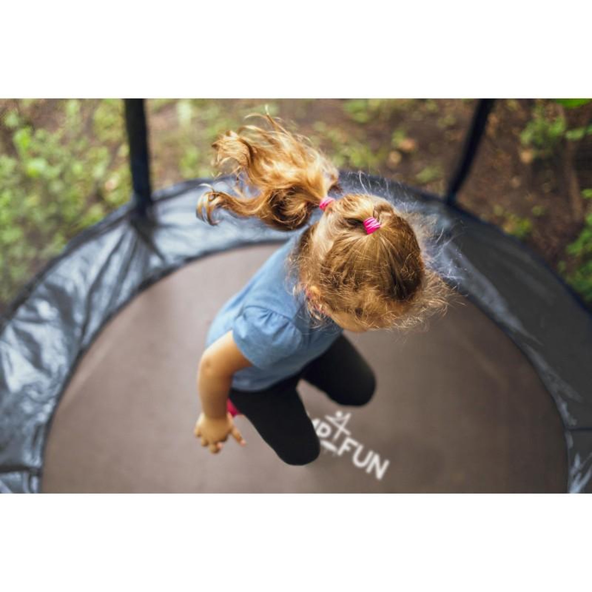 Voir la diapositive 5 : JUMP4FUN Trampoline de jardin ø185 cm / 6FT avec Filet intérieur, Matelas de protection et Echelle
