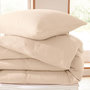 Voir la diapositive 3 : COTON PUR Parure de draps 4 pièces  Noah  Gaze de Coton pour lit 2 Places 160 cm