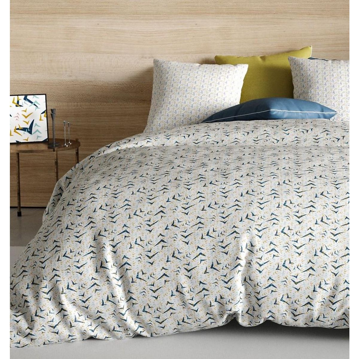 Les Ateliers du Linge Parure de housse de couette 100% coton 57fils vita