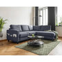 Voir la diapositive 2 : BEST MOBILIER Molly - canapé d'angle droit 5 places convertible en tissu