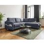 Voir la diapositive 2 : BEST MOBILIER Molly - canapé d'angle droit 5 places convertible en tissu