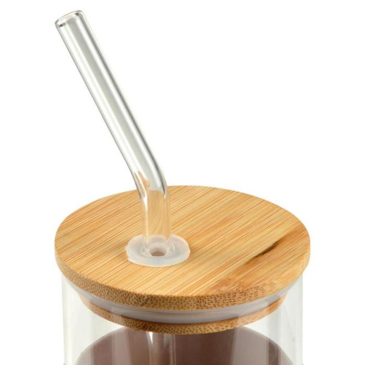 Paris Prix Gourde & Paille en Verre  Silicone  0,5L Taupe