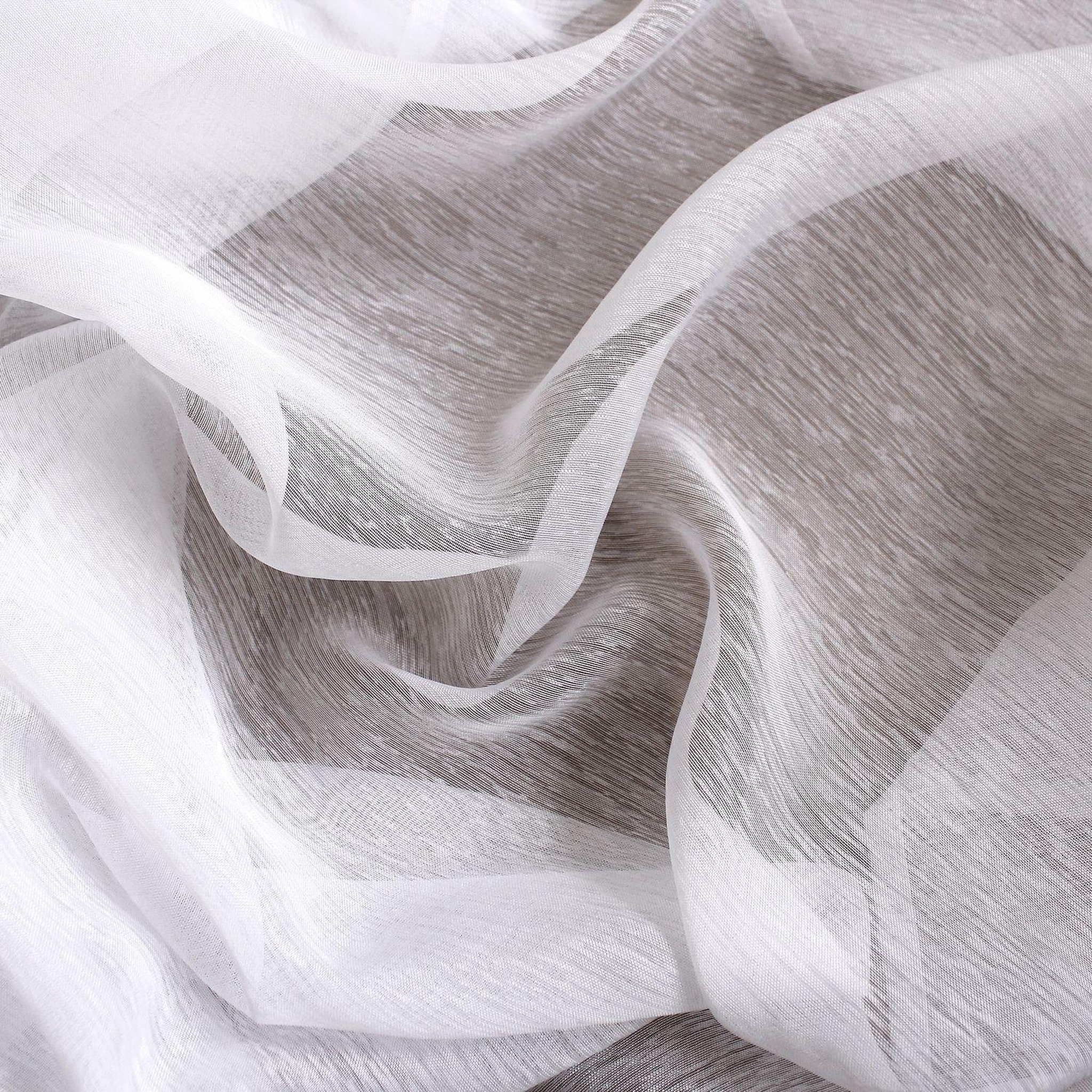 Voir la diapositive 5 : TOILINUX Voilage grande hauteur sable - 140 x 280 cm - blanc