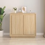 VIDAXL Buffet chene sonoma 80x34x75 cm bois d'ingenierie