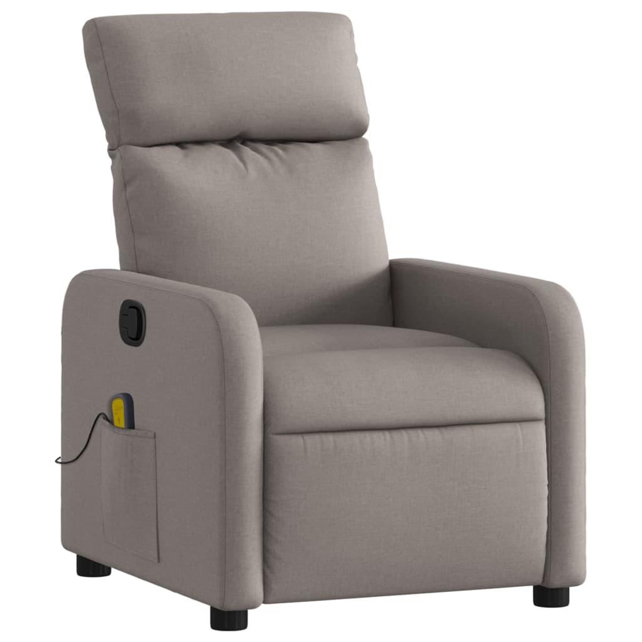 Voir la diapositive 3 : VIDAXL Fauteuil de massage inclinable Taupe Tissu