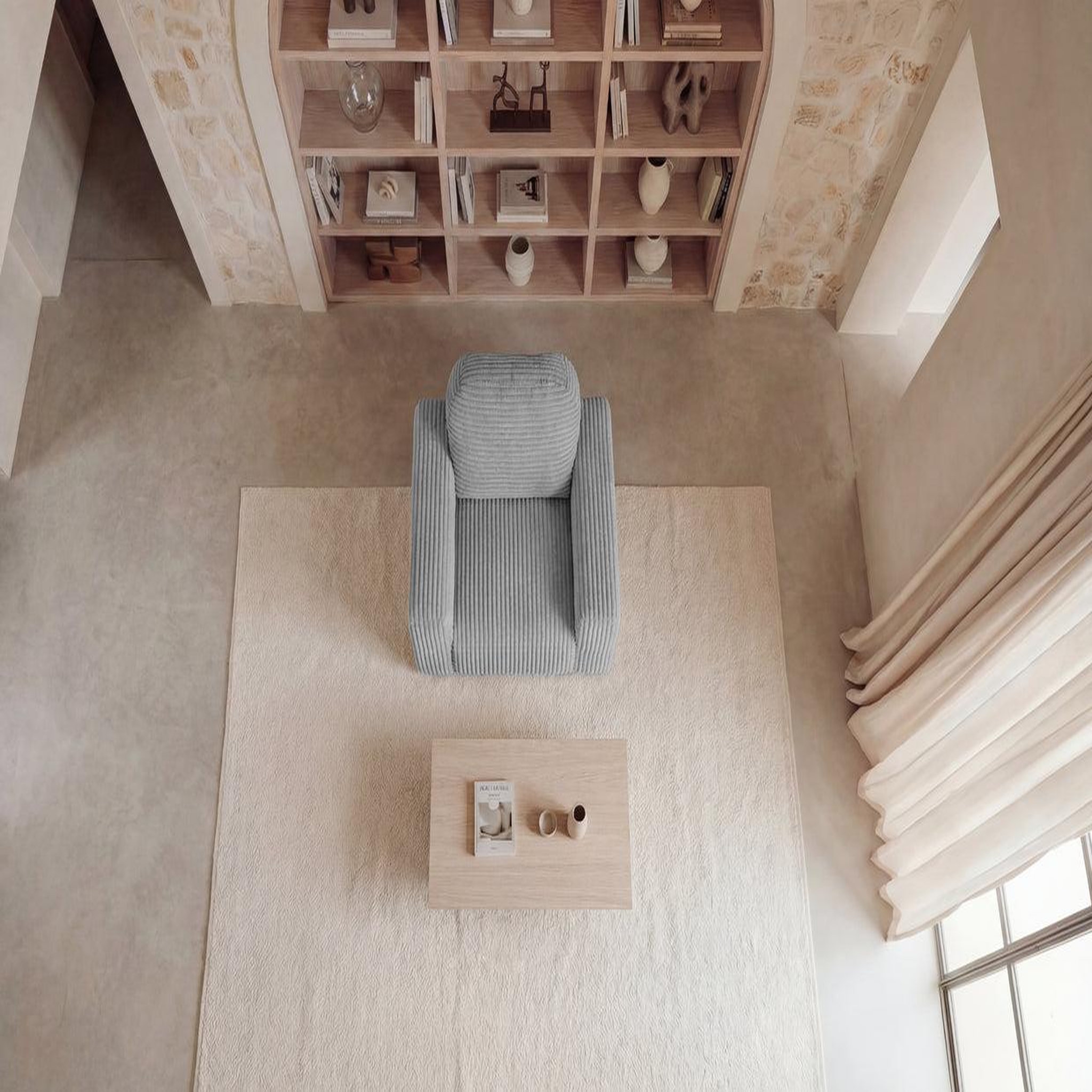 Voir la diapositive 6 : CASANOVA PARIS Elvis - fauteuil gros velours côtelé