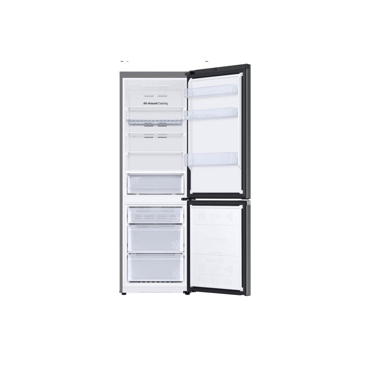 Samsung Réfrigérateur combiné 60cm 344l noir carbone - RB34C602EB1