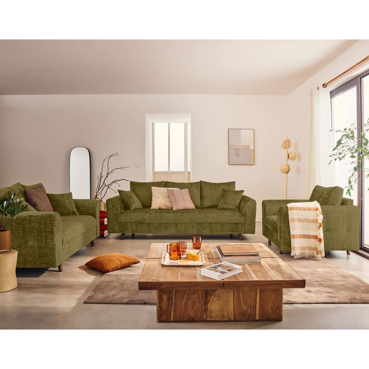 LISA DESIGN Rune - fauteuil en velours texturé