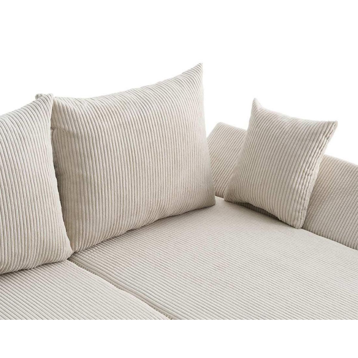 BEST MOBILIER Mike - canapé d'angle réversible - 4 places - convertible avec coffre - en velours côtelé