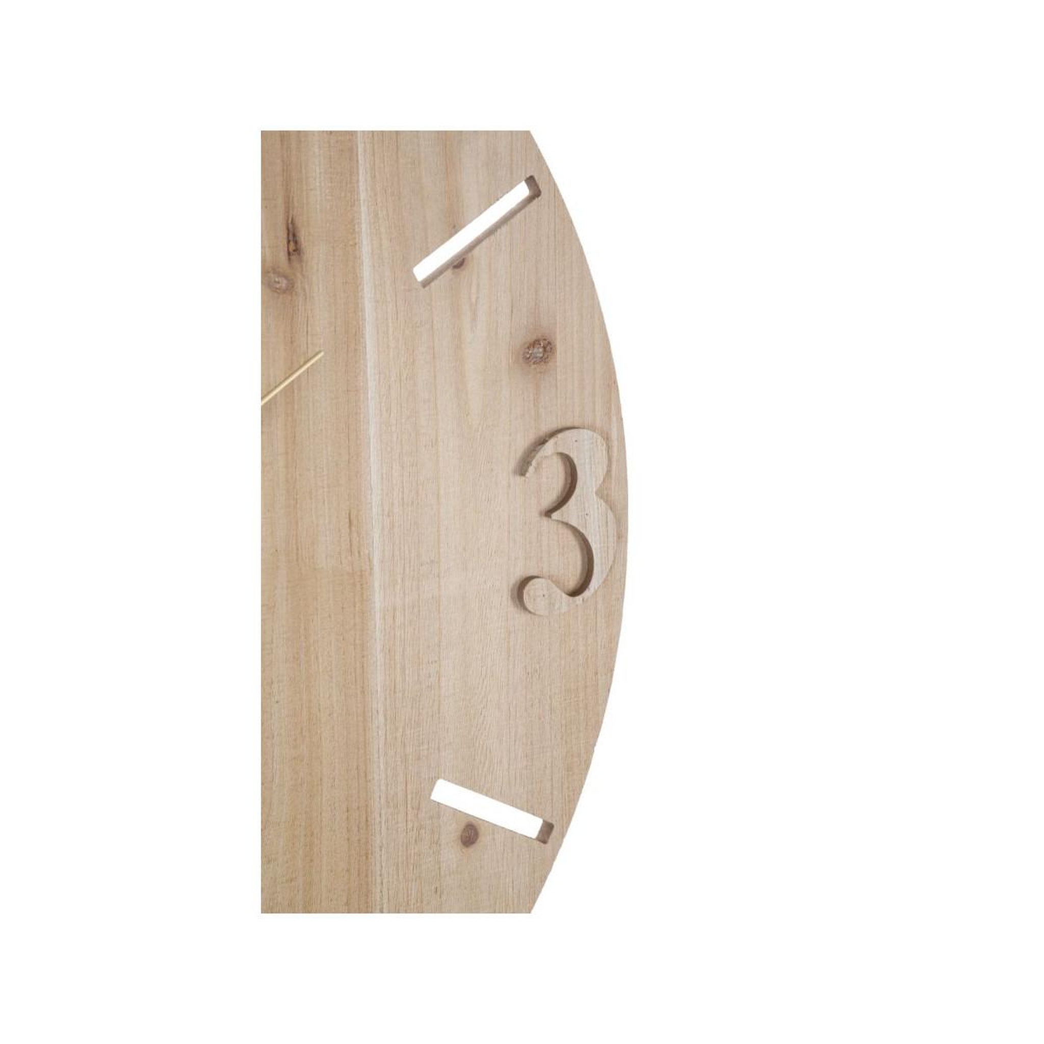 Voir la diapositive 3 : Paris Prix Horloge murale design  wordy  60cm naturel & noir