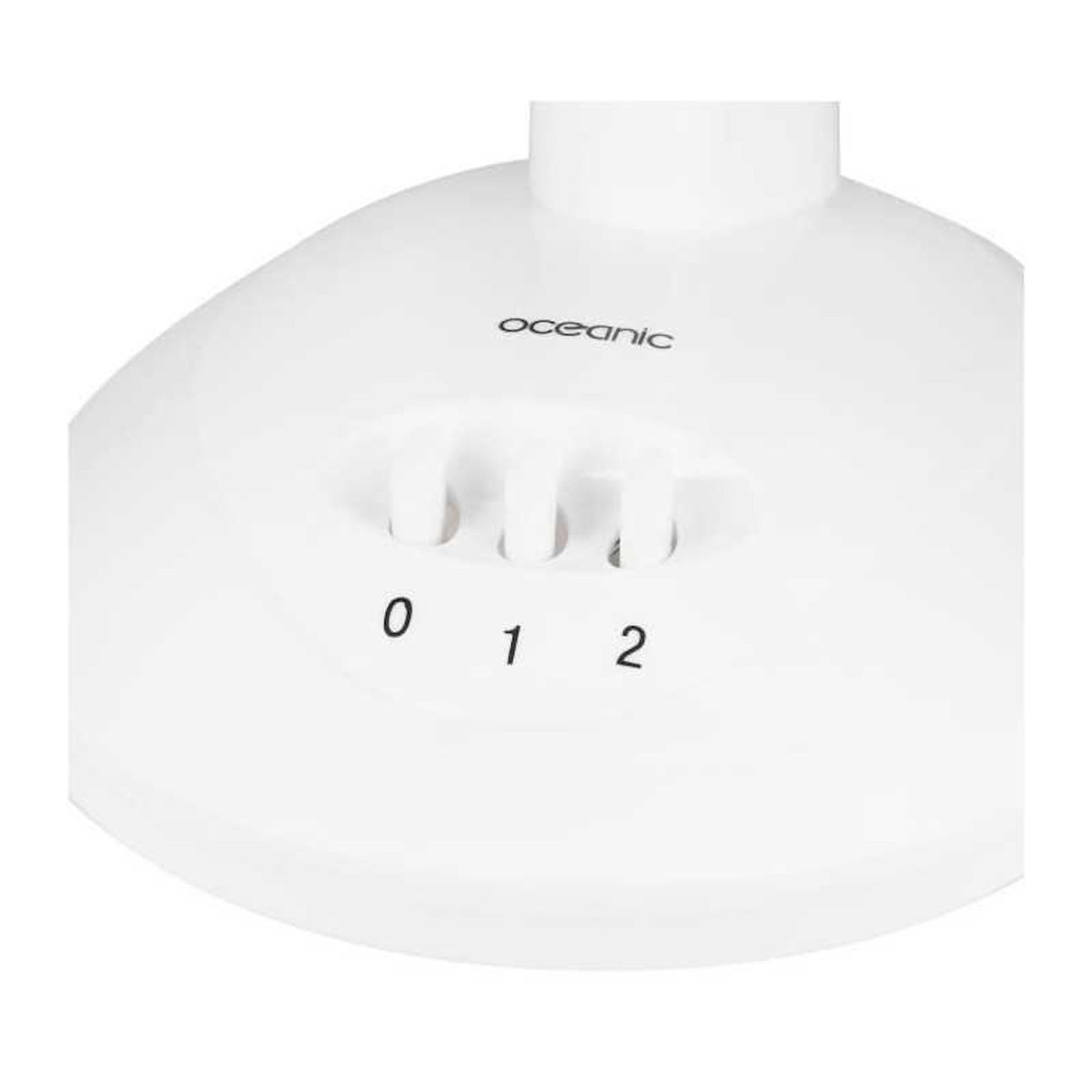 OCEANIC Ventilateur de table OCEANIC - 30W - Diametre 23 cm - 2 vitesses - Oscillant - Blanc