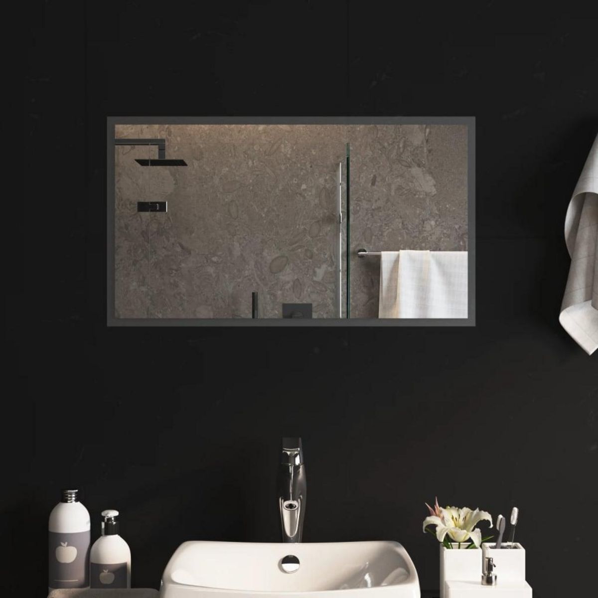 VIDAXL Miroir de salle de bain a LED 40x70 cm
