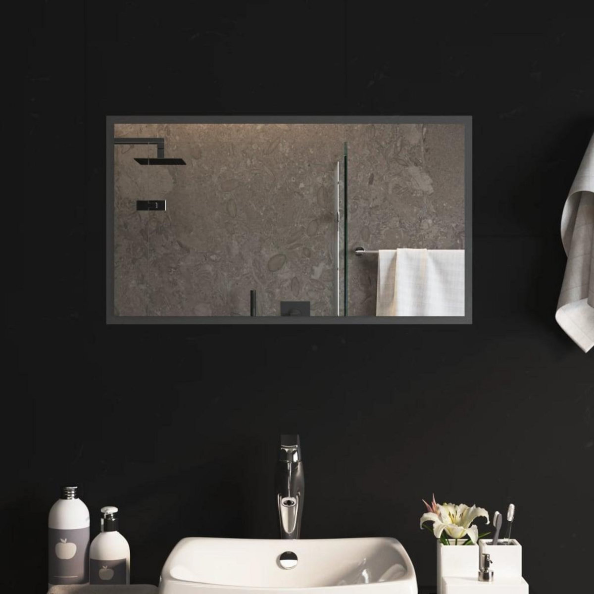VIDAXL Miroir de salle de bain a LED 40x70 cm