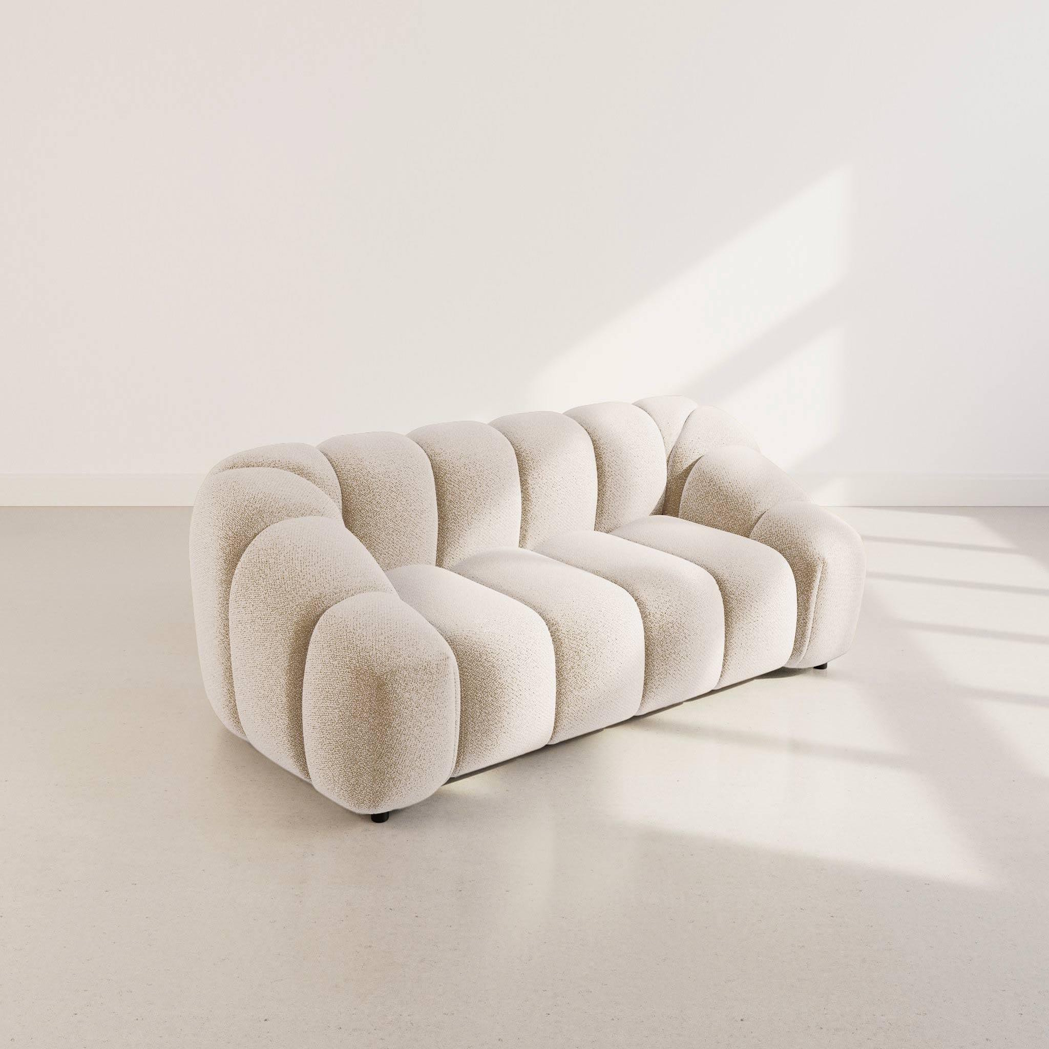 Voir la diapositive 3 : LISA DESIGN Ava - canapé 3 places en velours texturé