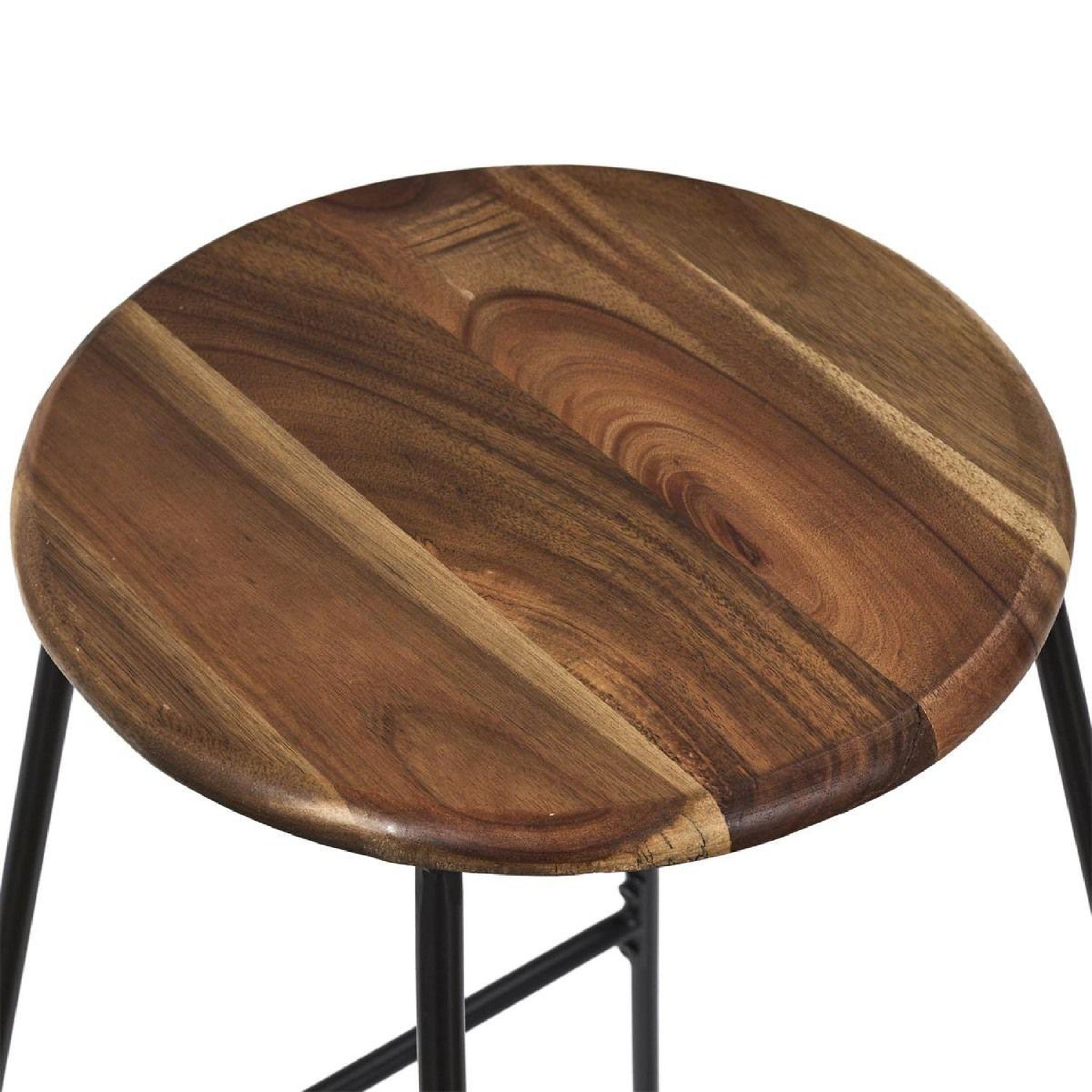 Voir la diapositive 3 : The Home Deco Factory Tabouret de bar  acacia  70cm naturel
