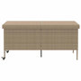 Voir la diapositive 3 : VIDAXL Boîte rangement jardin roues beige 160x55x75 cm resine tressee