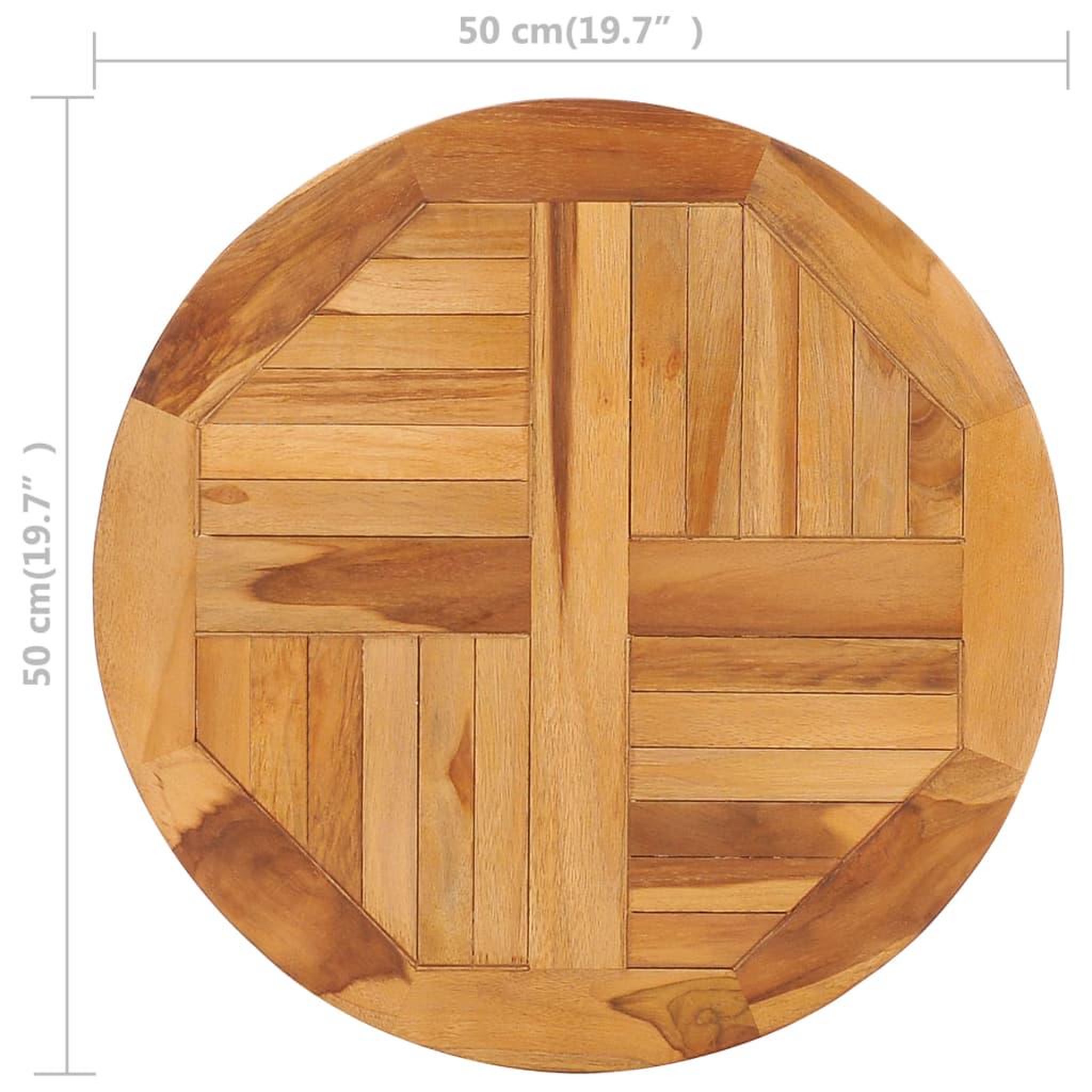 Voir la diapositive 5 : VIDAXL Disque de table rotatif bois de teck solide