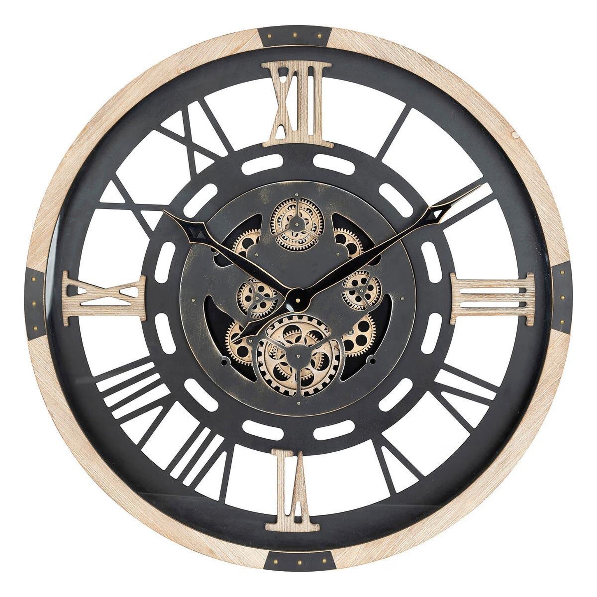 ATMOSPHERA Horloge murale mécanique  kent  80cm noir
