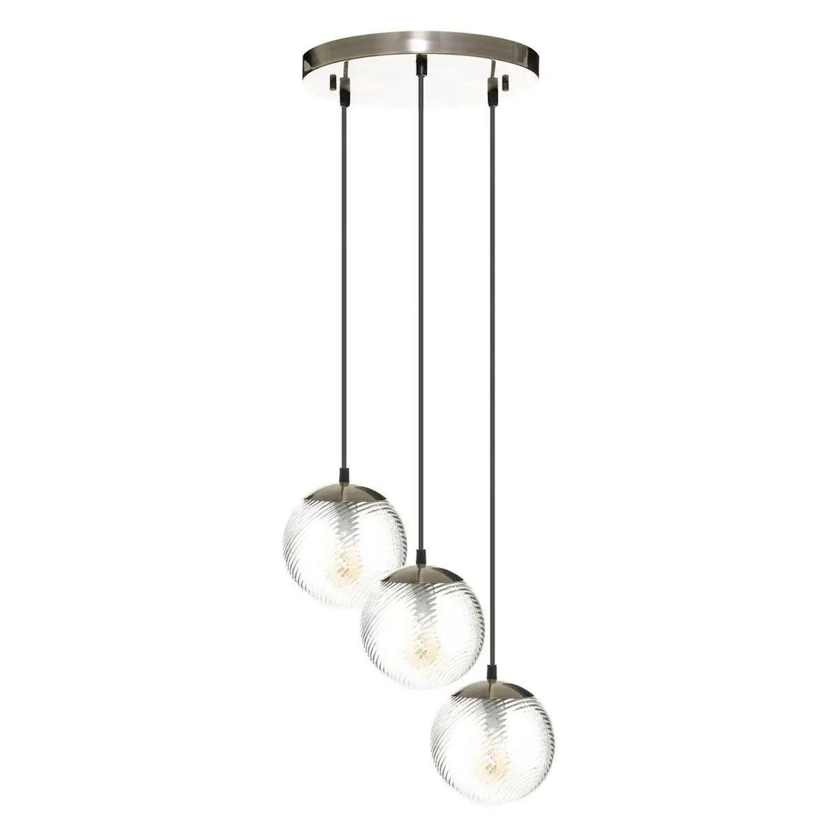 ATMOSPHERA Lampe Suspension 3 Têtes  Midnight Garden  93cm Or