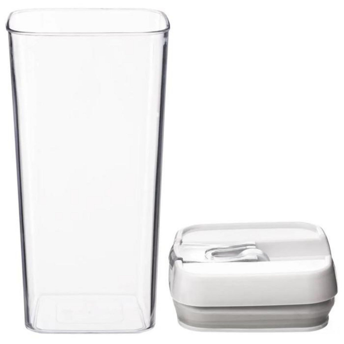 FIVE Bocal en Plastique Carré  Oslo  1,2L Transparent