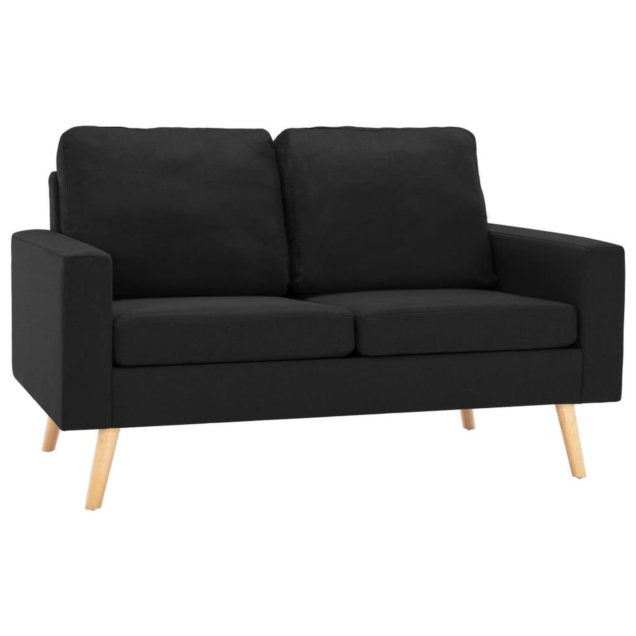 Voir la diapositive 2 : VIDAXL Ensemble de canapes 2 pcs Tissu Noir