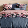 Voir la diapositive 3 : ATELIER DU COTON Parure housse de couette 100% coton 57fils flora