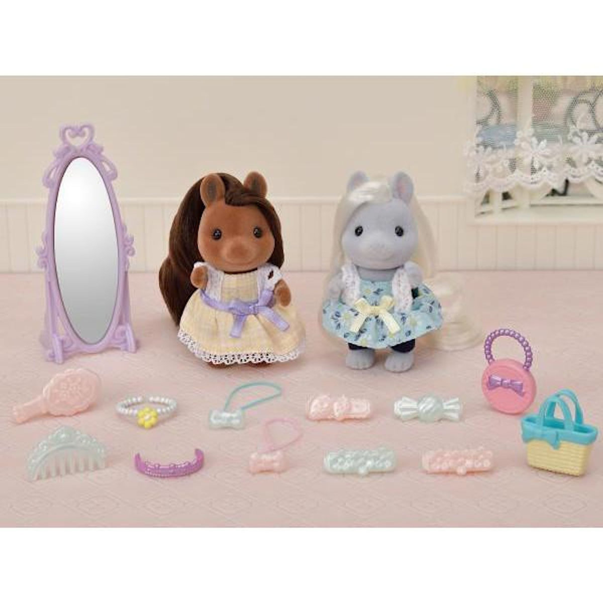 Sylvanian Families SYLVANIAN FAMILIES - Les amis poney et leurs kits de coiffure
