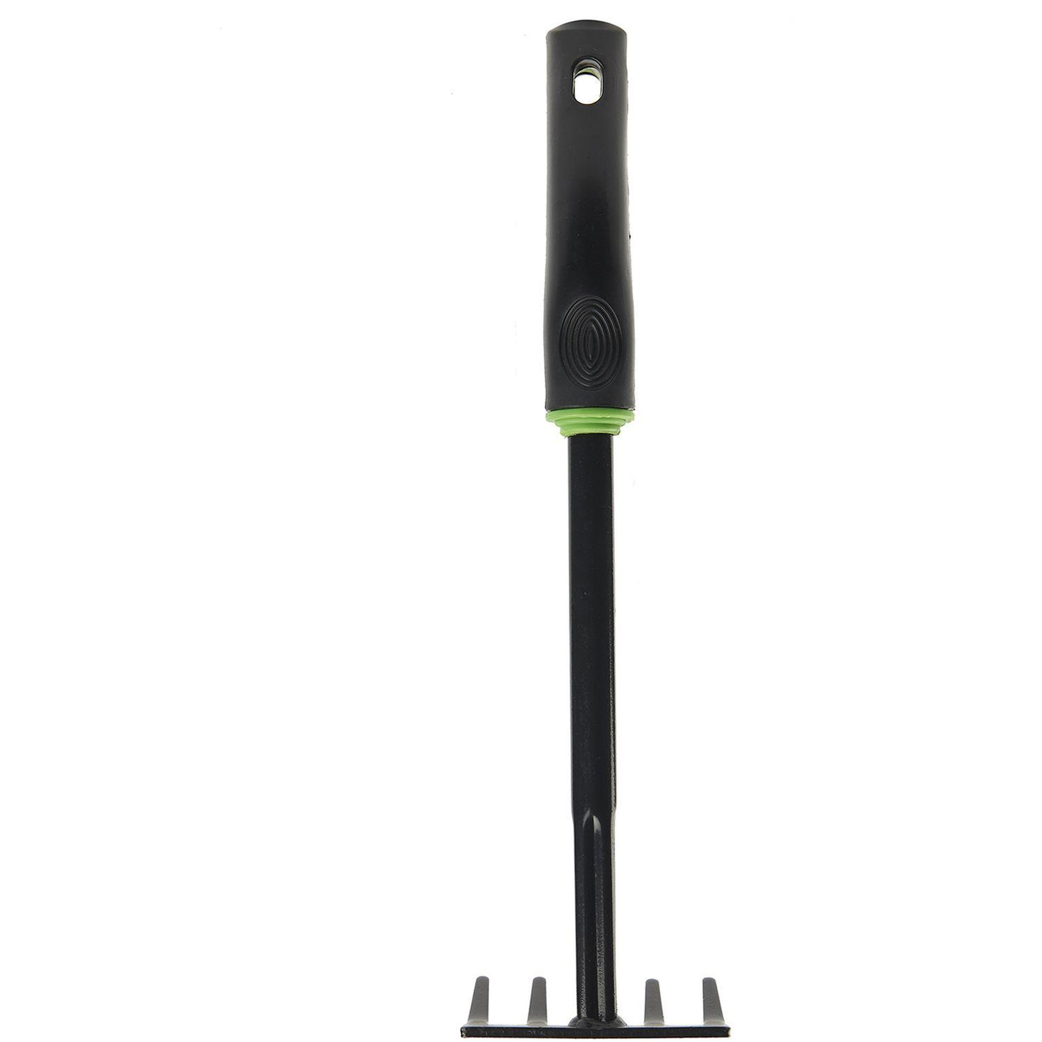 Voir la diapositive 2 : GARDENSTAR Rateau à 5 dents en acier - 32 x 8,5 cm