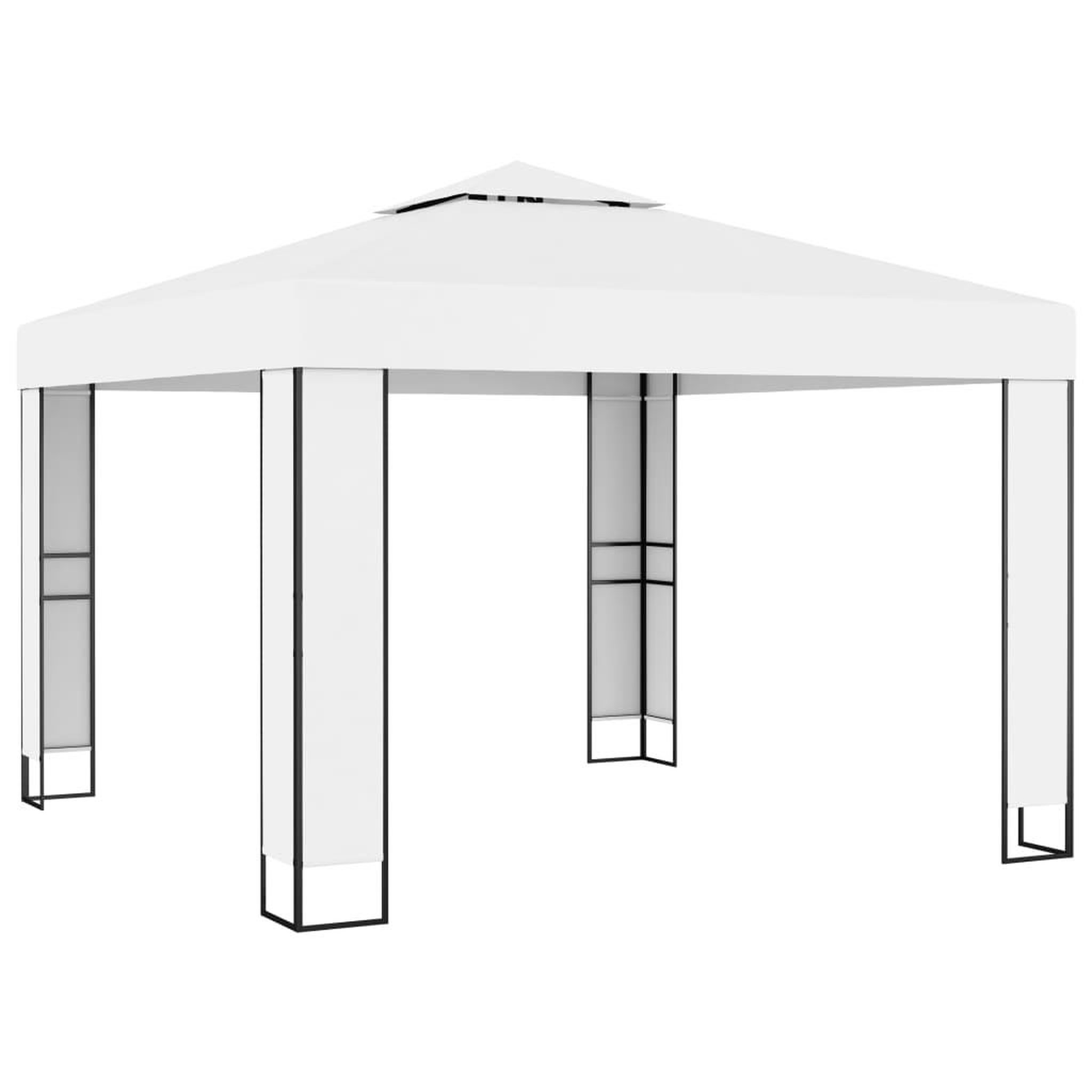 Voir la diapositive 3 : VIDAXL Tonnelle avec double toit et lumieres LED 3x3 m Blanc