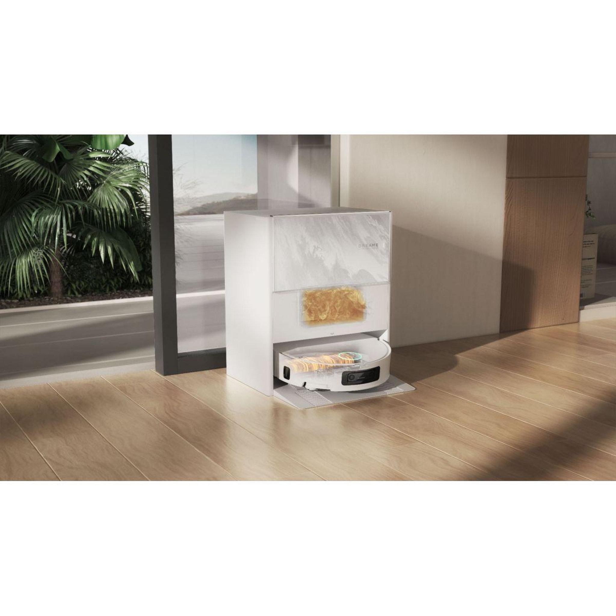 Voir la diapositive 4 : DREAME Robot aspirateur laveur aqua 10 ultra track complete blanc