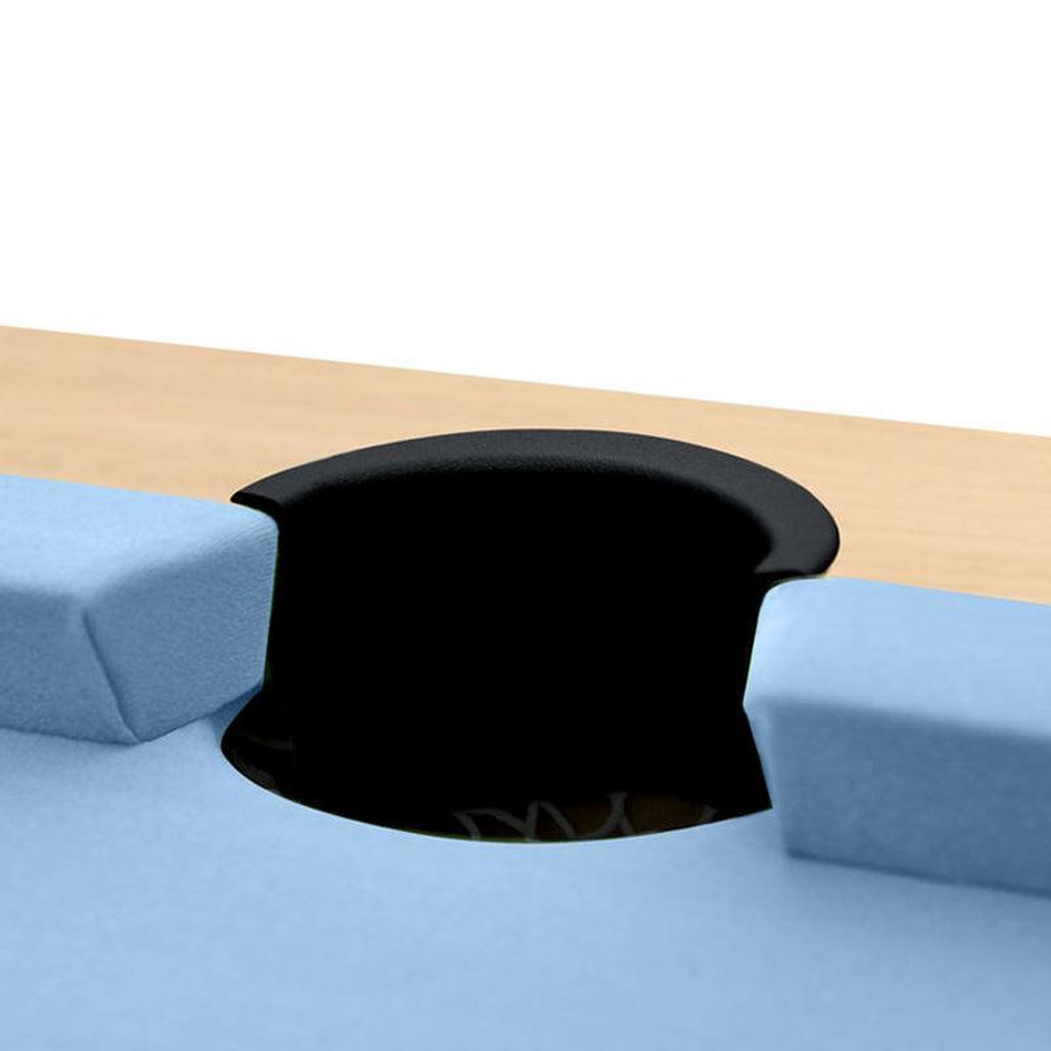 Voir la diapositive 3 : MAISON PAVANE Table de billard convertible bois clair tapis bleu clair-eddie