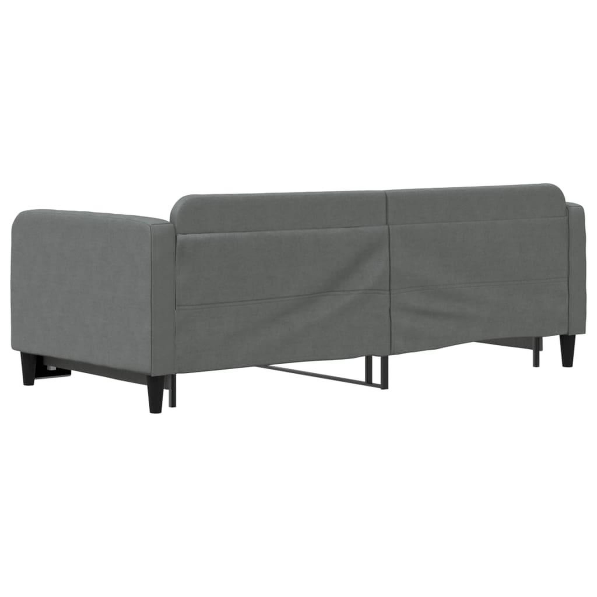Voir la diapositive 5 : VIDAXL Lit de jour avec gigogne sans matelas gris fonce 90x190 cm