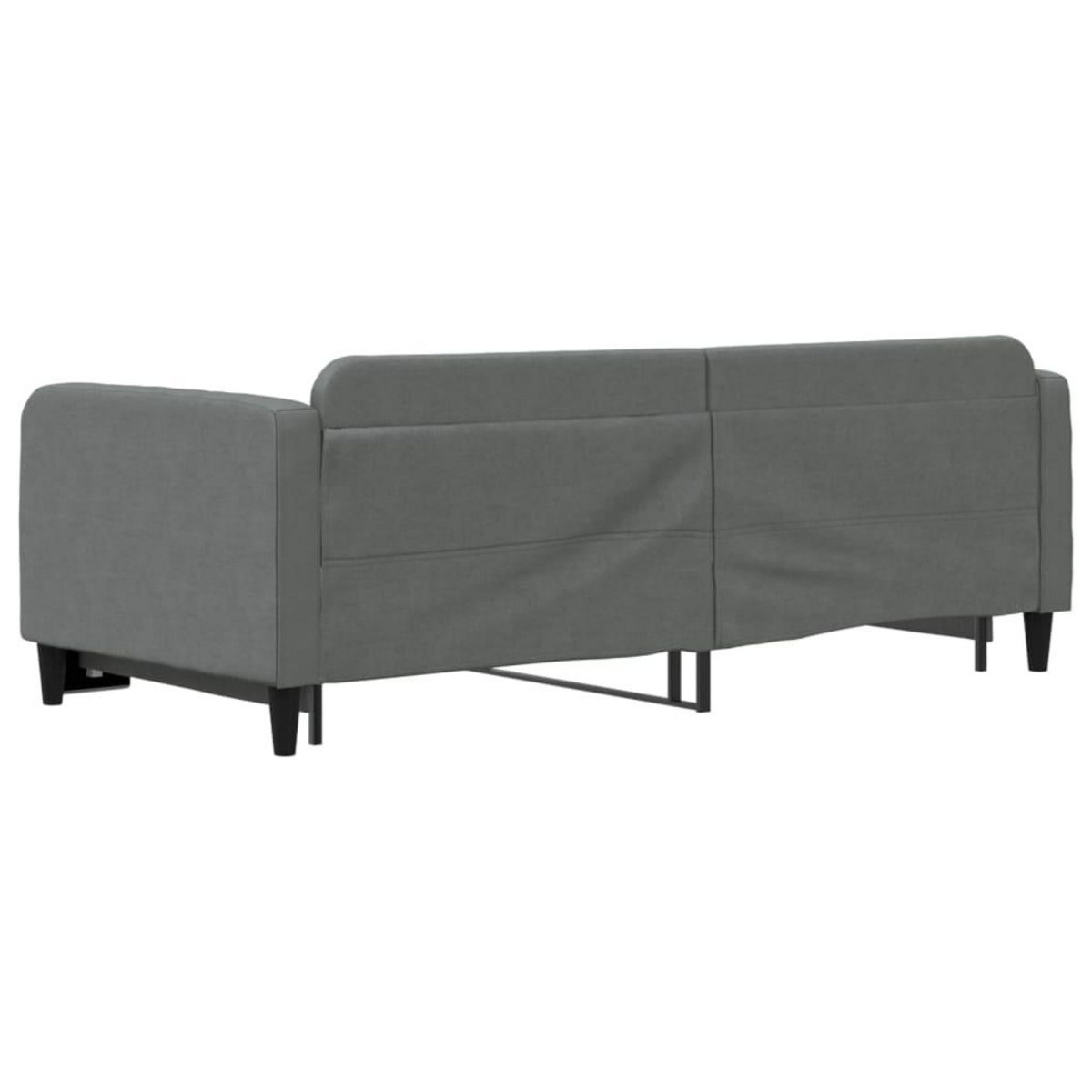 VIDAXL Lit de jour avec gigogne sans matelas gris fonce 90x190 cm
