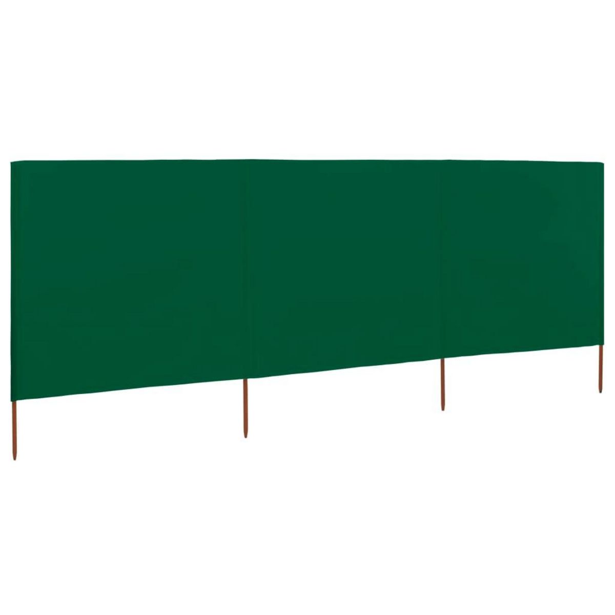 VIDAXL Paravent 3 panneaux Tissu 400 x 80 cm Vert
