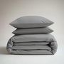 Voir la diapositive 5 : DODO Lot de 2 taies d'oreiller Percale de coton thermorégulée Gris clair