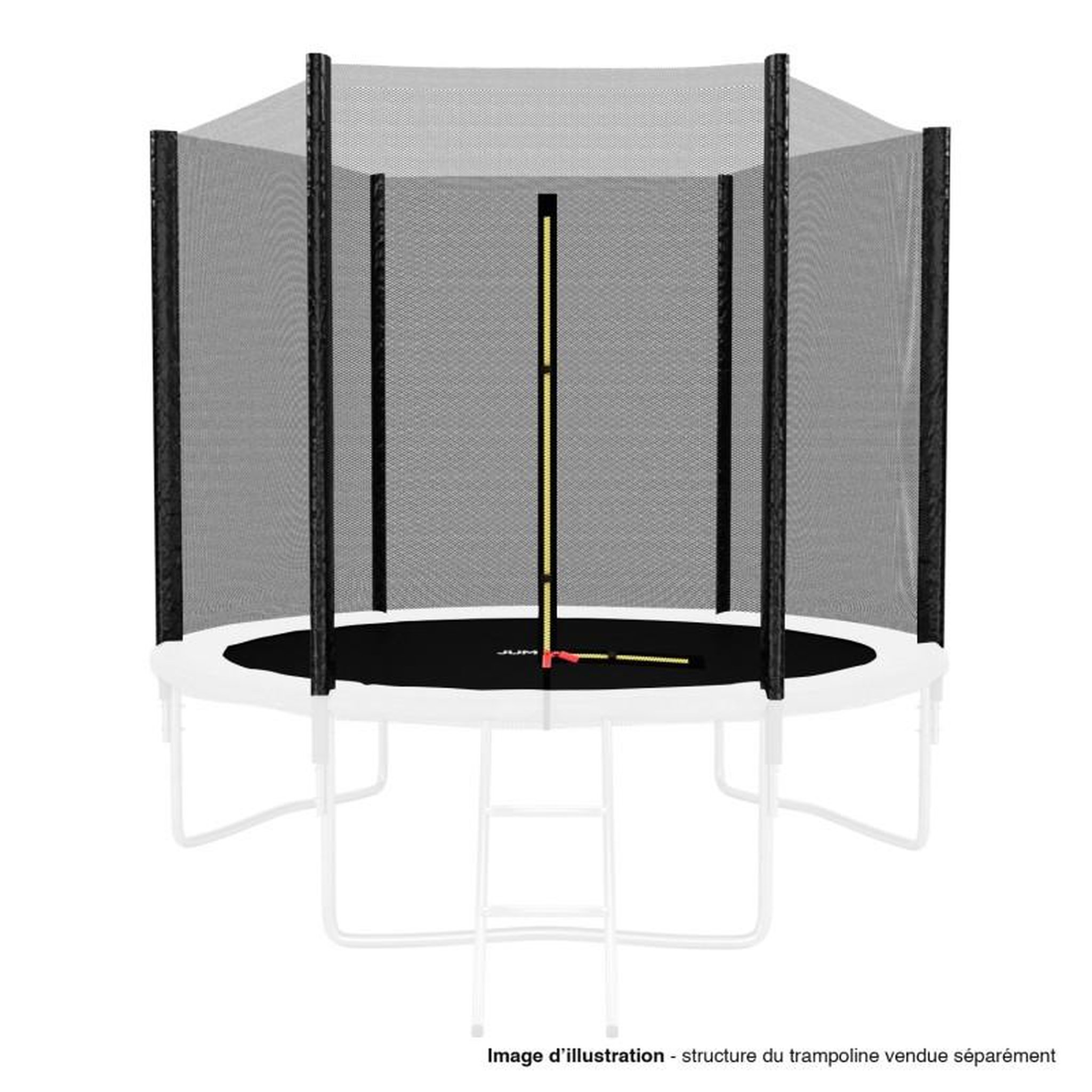 JUMP4FUN Filet de sécurité extérieur Universel pour trampoline ø 8Ft / 244Cm, 6 Perches