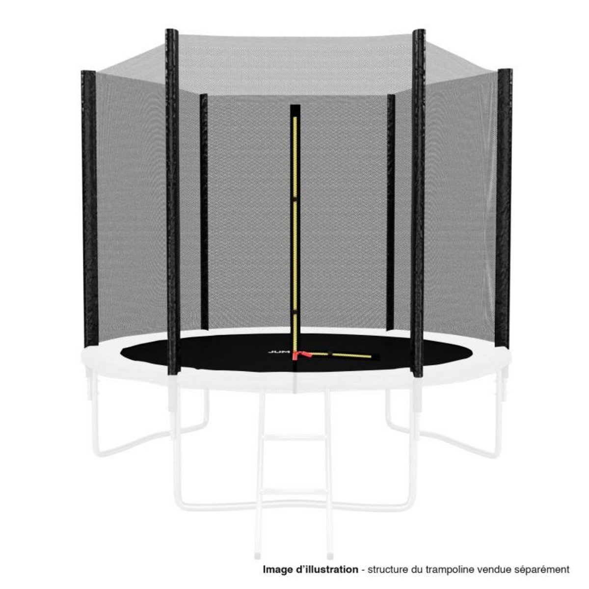 JUMP4FUN Filet de sécurité extérieur Universel pour trampoline ø 8Ft / 244Cm, 6 Perches
