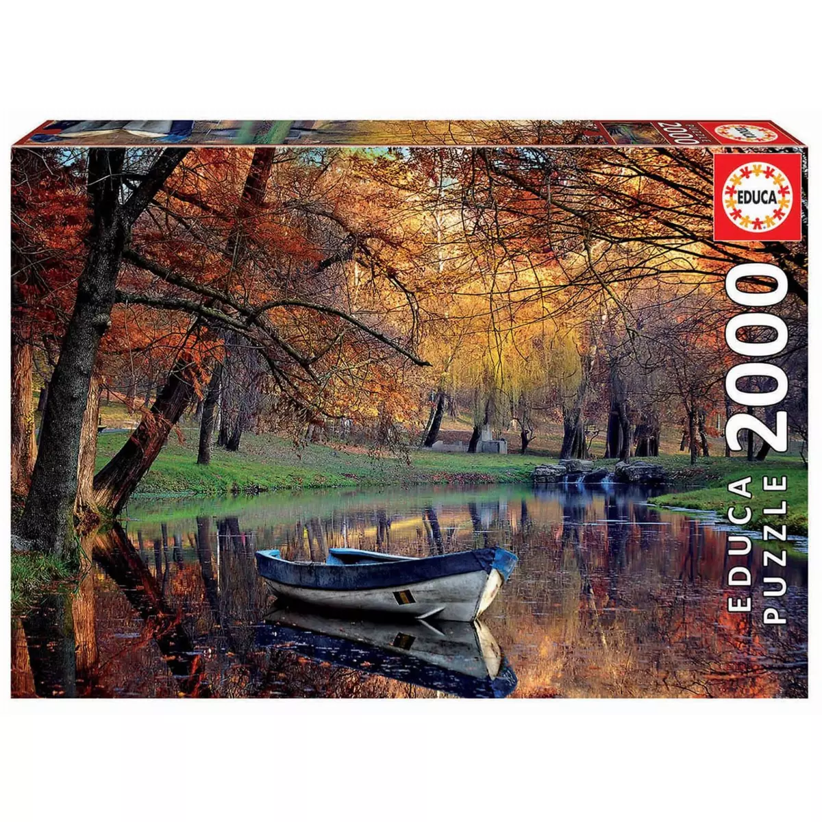 EDUCA Puzzle 2000 pièces : Barque sur le lac