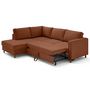 Voir la diapositive 2 : LISA DESIGN Jake - canapé d'angle gauche 5 places convertible en tissu velours relief