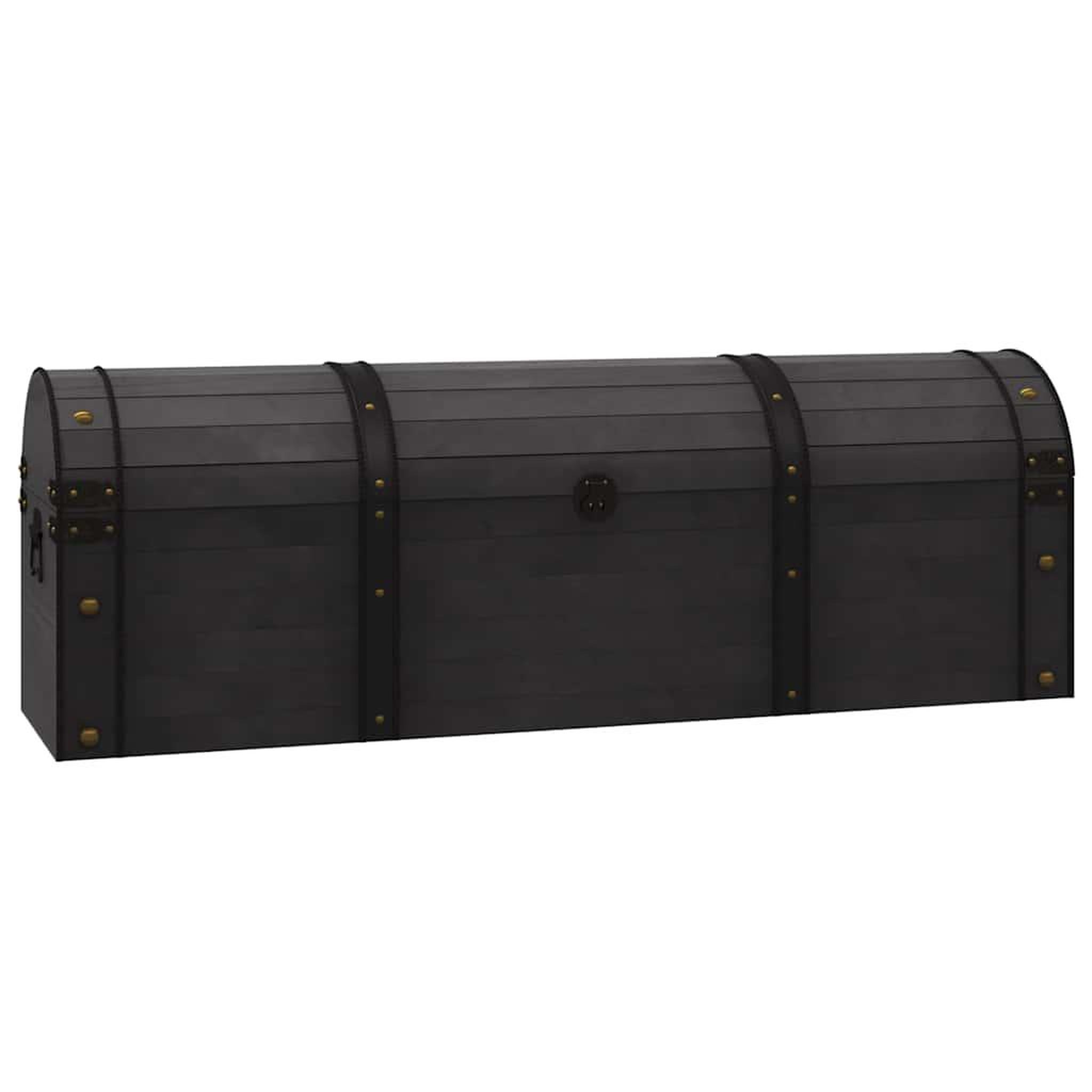 Voir la diapositive 2 : VIDAXL Coffre de rangement Bois massif style vintage 120x30x40 cm