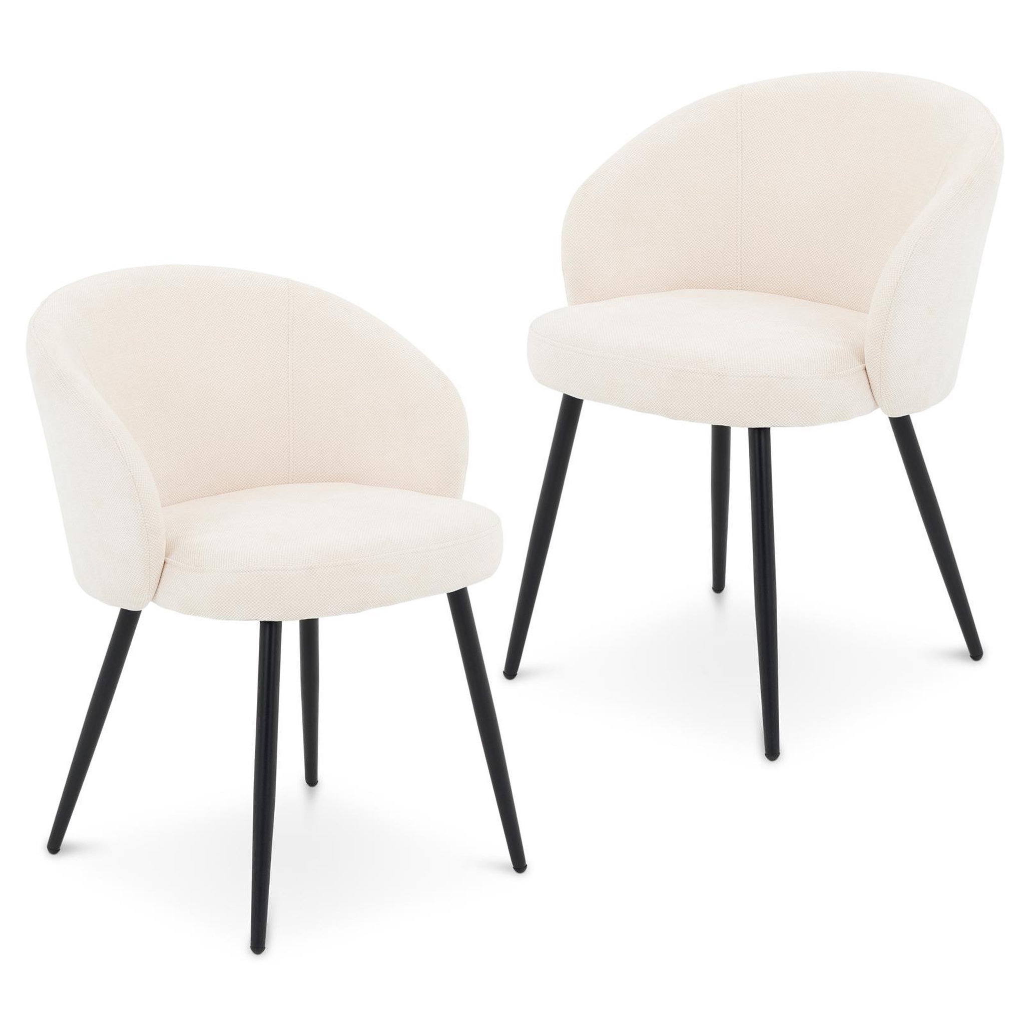 Voir la diapositive 1 : IDIMEX Lot de 2 chaises kursi de salle à manger en tissu