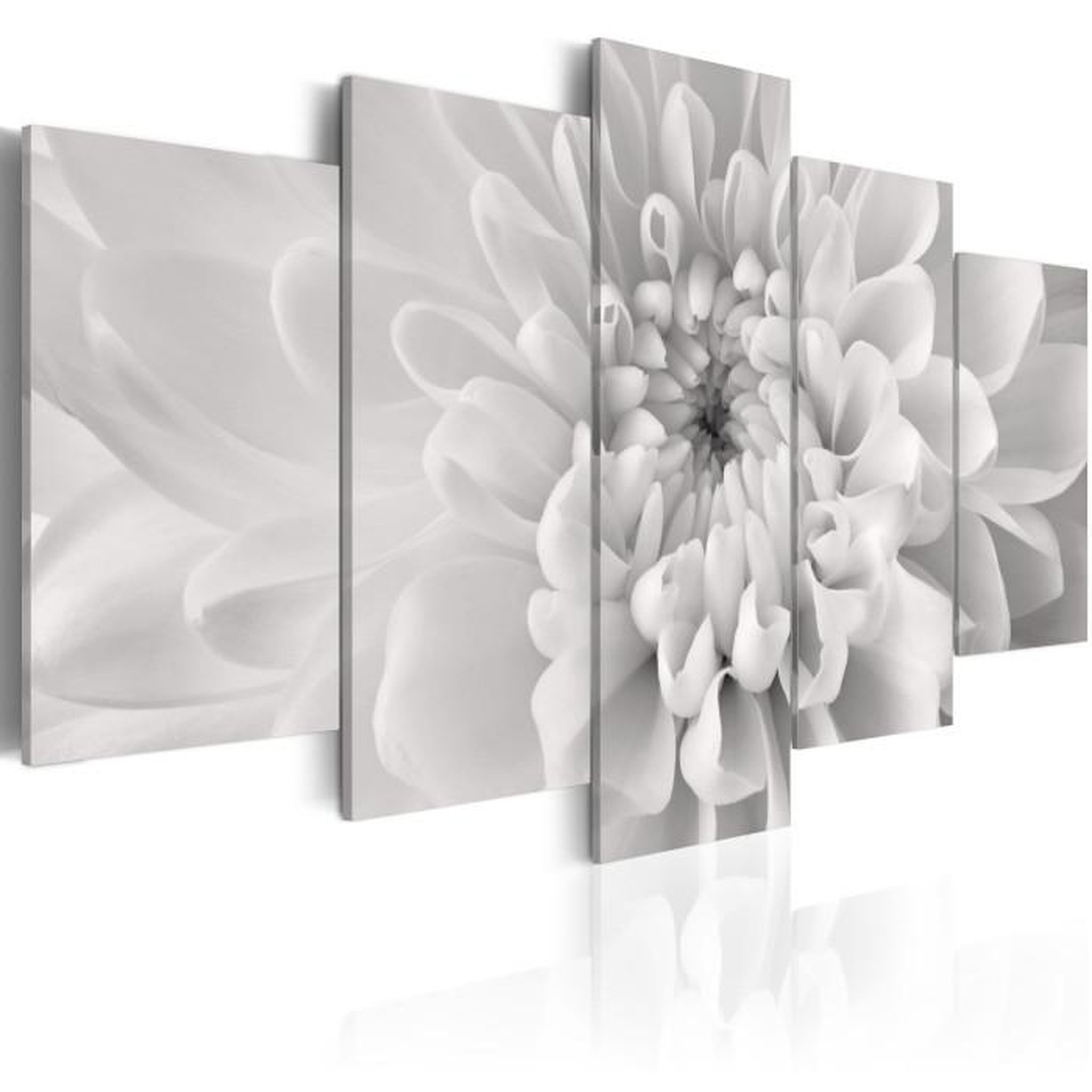 Paris Prix Tableau Imprimé  Dahlia en Gris. Coloris disponibles : Multicolore