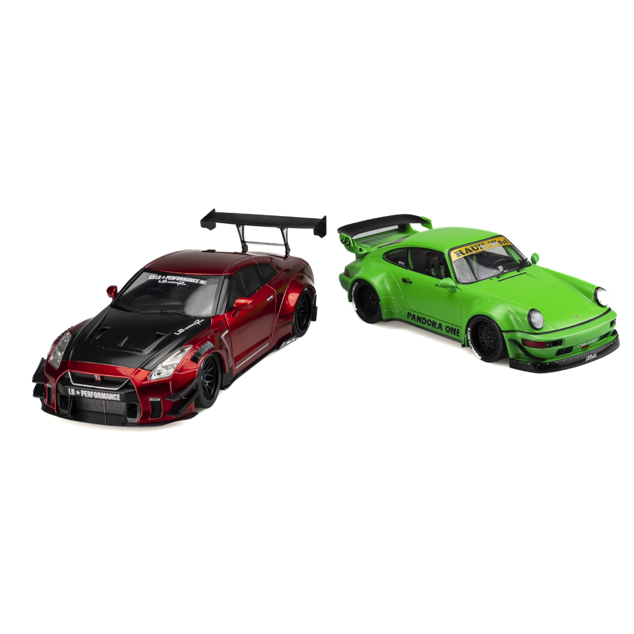 Voir la diapositive 2 : SOLIDO Pack Véhicules 1/18 RWB 964 Errabareshi Mono et Nissan Skyline (R35)